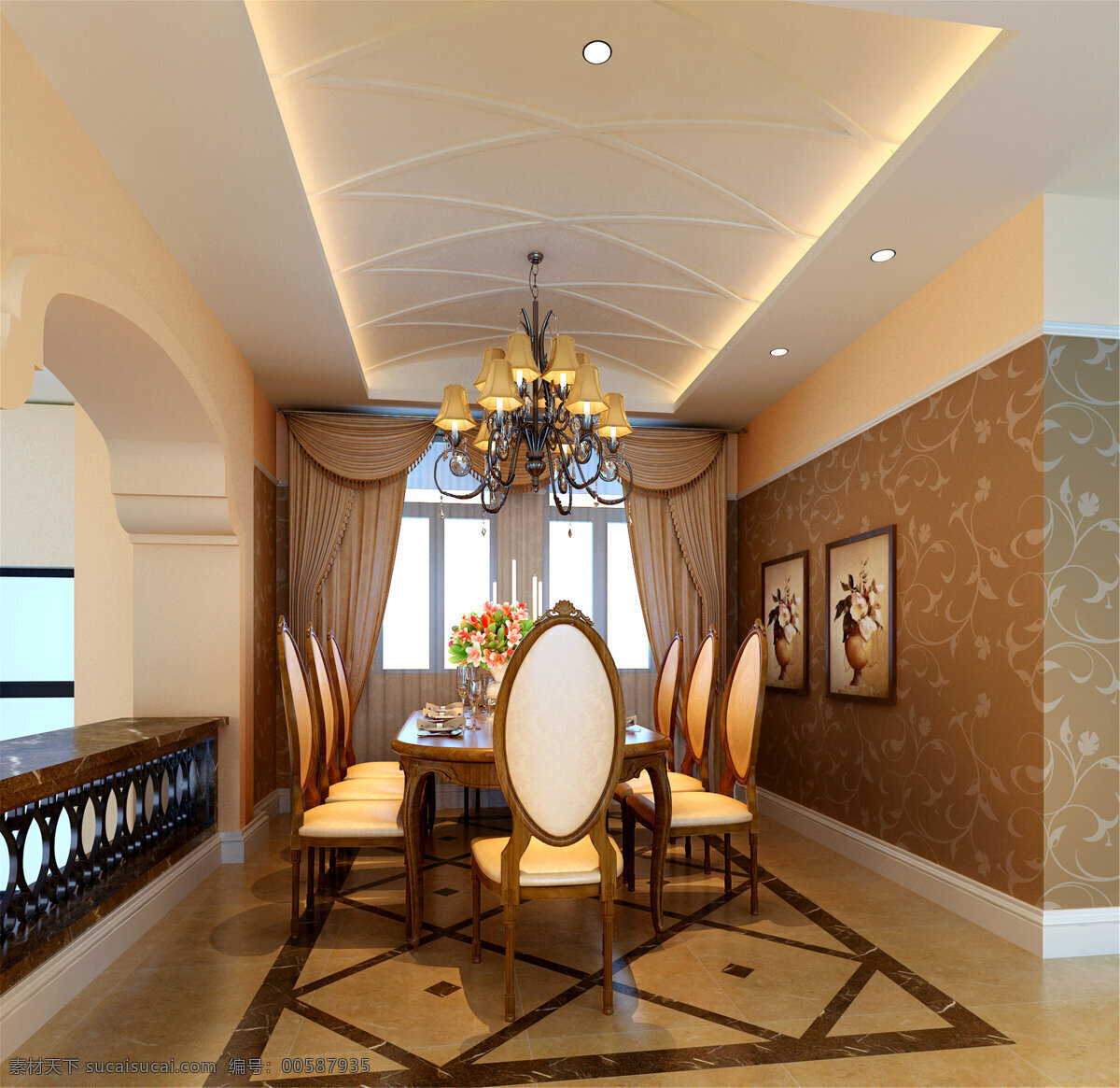 丰泰 尚 峰 桃园 地中海 客厅 模型 灯具模型 家居家具 沙发茶几 时尚客厅 室内设计 客厅模型 棕色