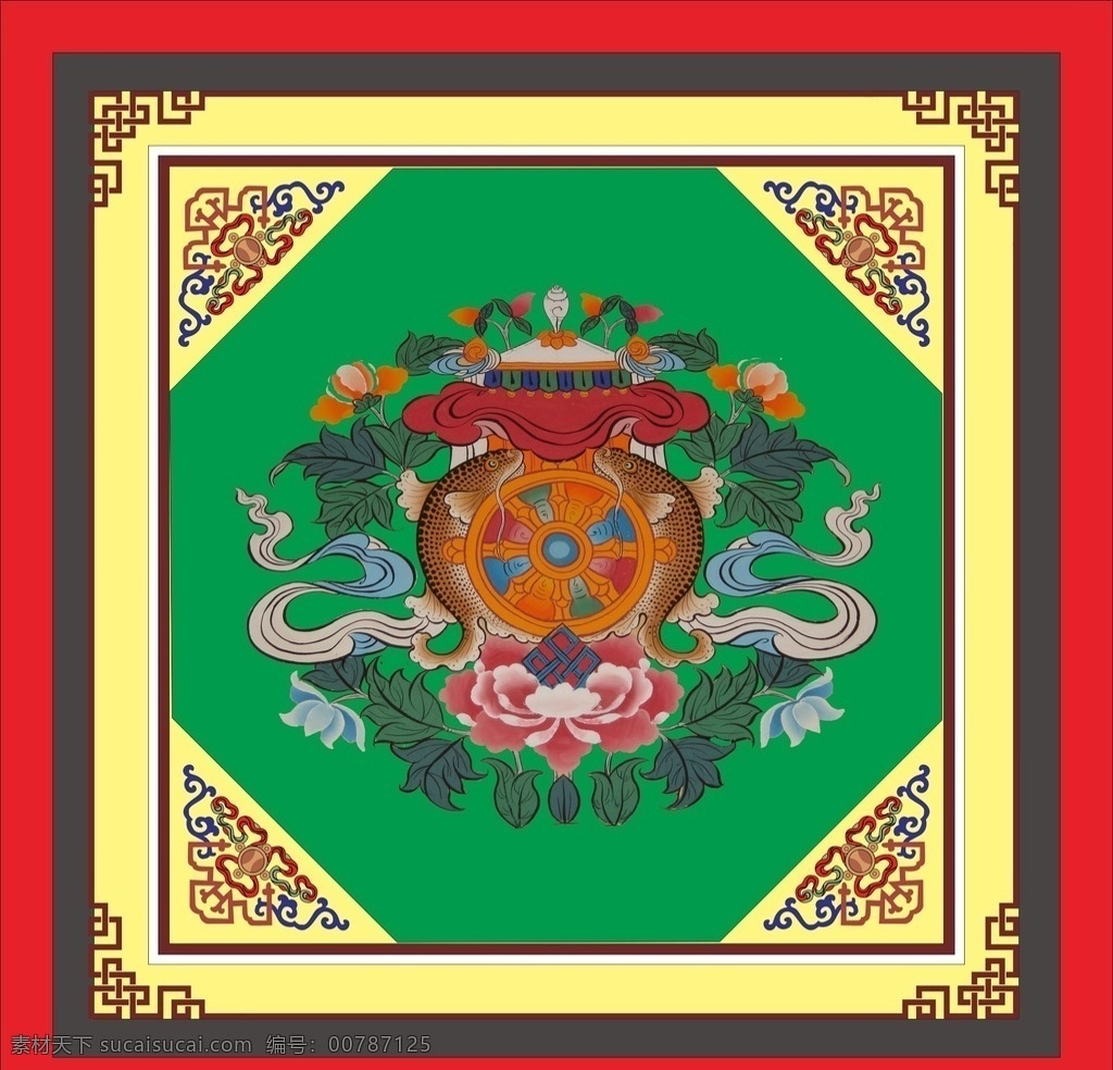 藏族元素窗花 藏族 藏族元素 窗花 民族特色窗花 藏族花纹