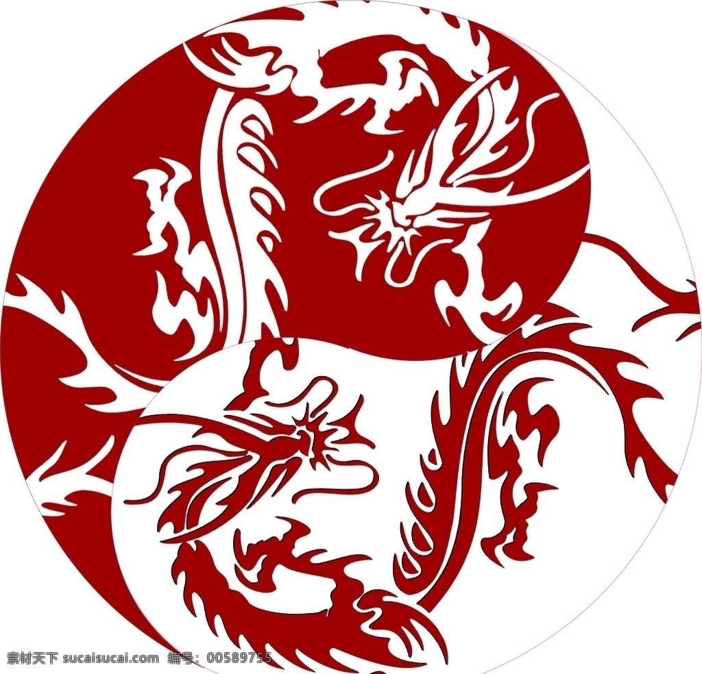 龙logo 中国龙 long龙 中式龙 logo 八卦龙