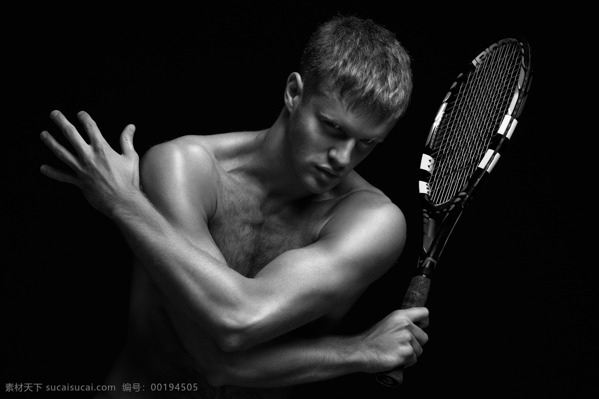 网球 运动员 健康男性 男人 肌肉男 型男 健美 健身 网球运动员 生活人物 人物图片
