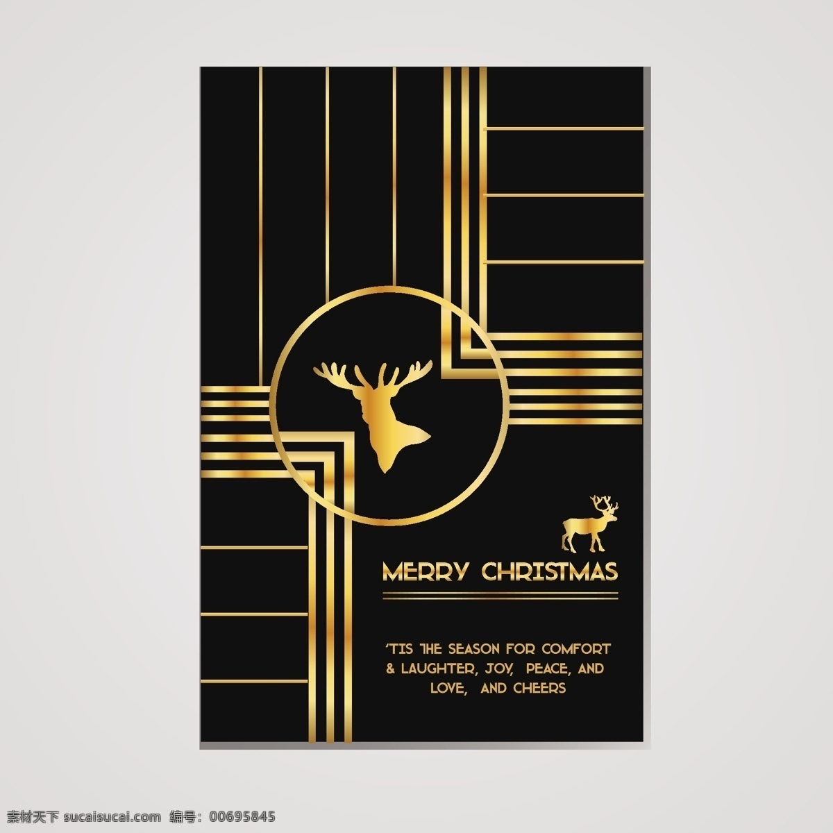 艺术 装饰 风格 圣诞 车 圣诞节 汽车 黄金 复古 鹿 黑 金 装饰艺术 圣诞鹿 黑色