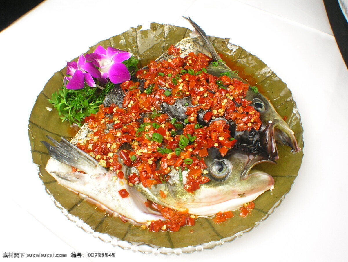 荷 香 剁 椒 鱼头 荷香剁椒鱼头 鱼类 美味 菜肴 中华美食 餐饮美食 食物