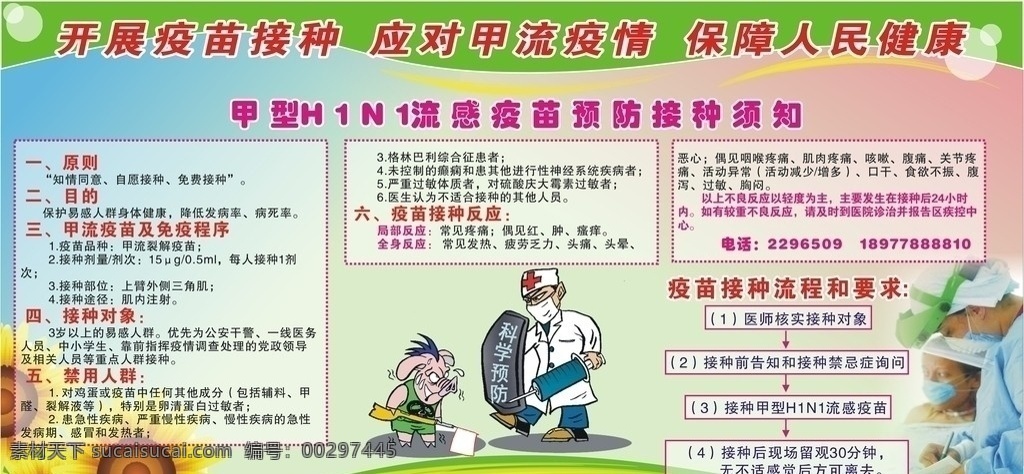 甲型 h1n1 流感 板报 猪流感 医生 菊花 宣传栏 传染病 矢量图库 其他设计 矢量