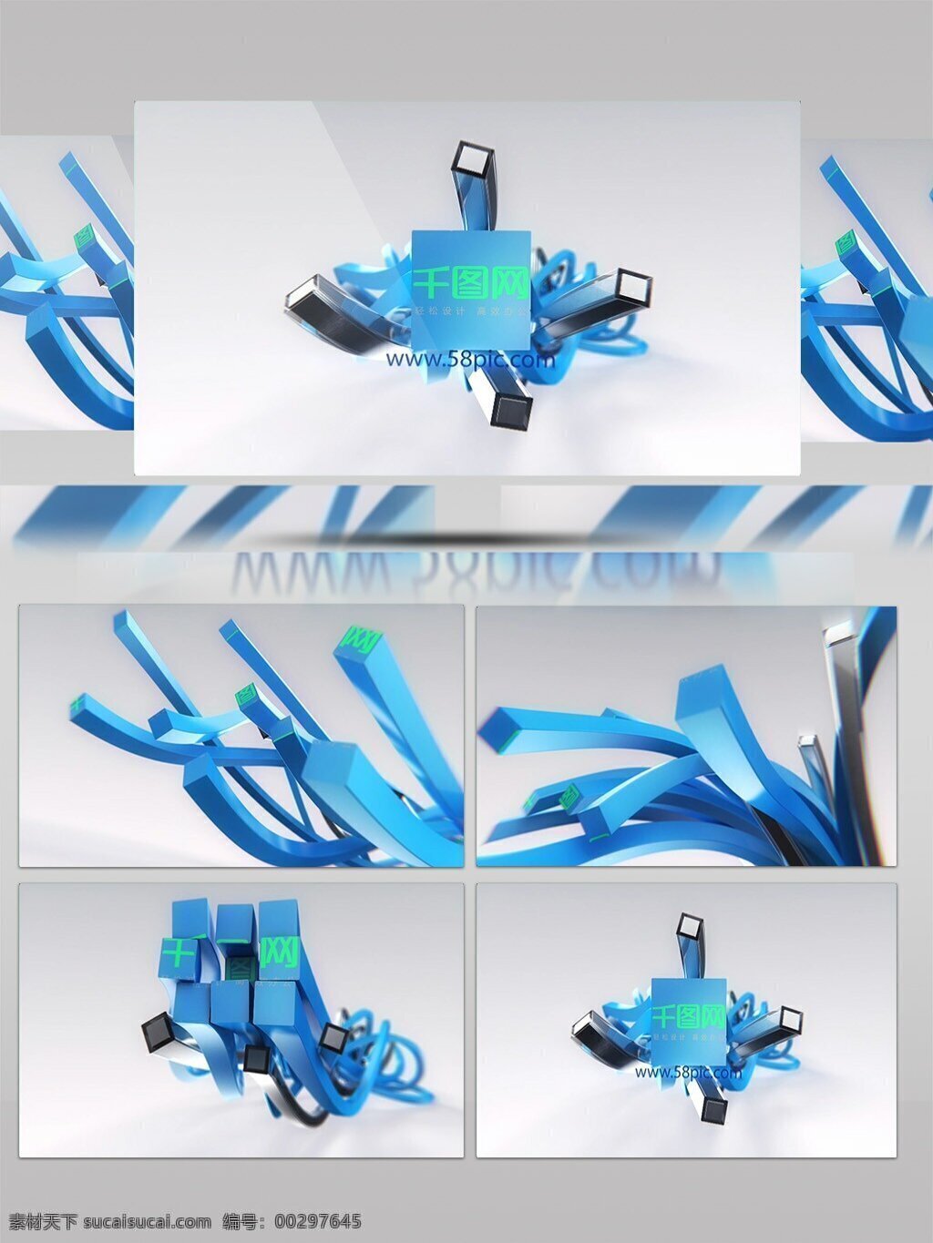 触手 般 三维 线条 logo 拼接 开场 动画 ae 模板 科幻 科技 柱子 抽象 3d效果 标志揭示 片头拼接 弯曲
