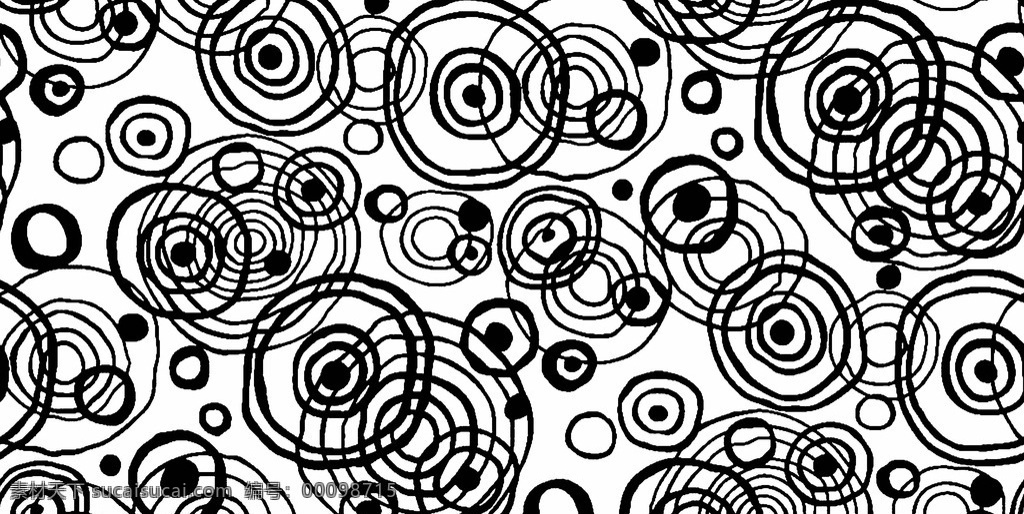 黑色圆圈 黑色 圆圈 单色 数码印匹布 几何 底纹边框 条纹线条