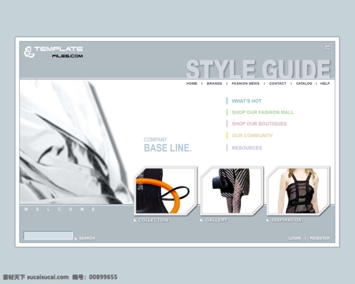 时尚 个性 导航 模板 html模板 时尚模板 艺术模板 白色模板 网页素材 其他网页素材