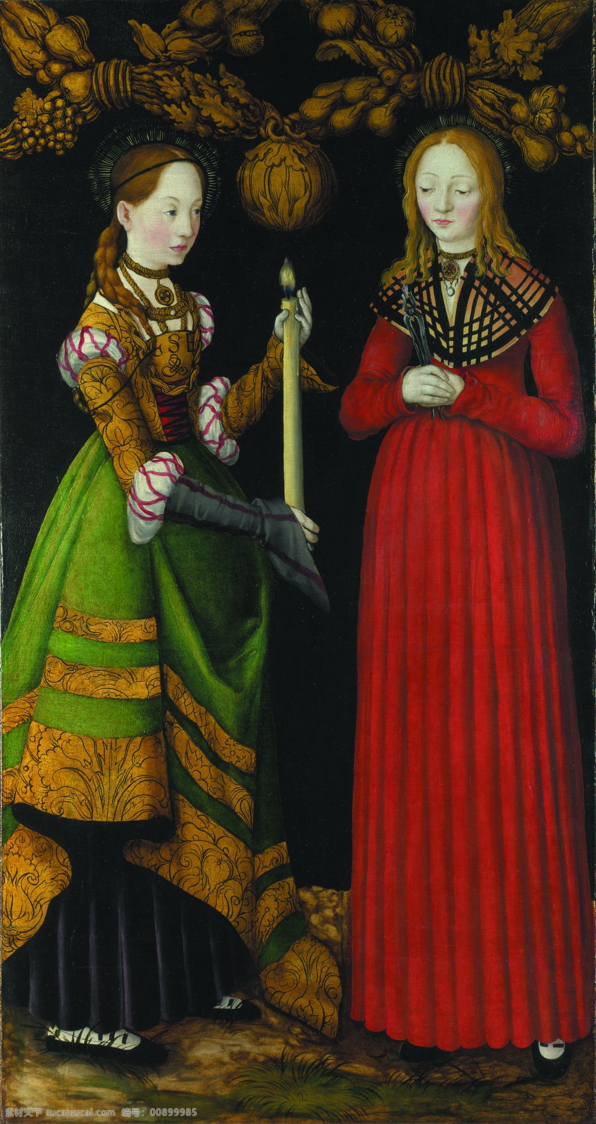 elder 文艺复兴 人物 人体 油 cranach apollonia 德国 画家 大 卢卡斯 克拉纳 赫 lucas and genevieve saints the