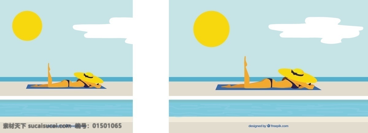 沙滩 上 放松 女人 背景 夏季 海洋 海滩 阳光 色彩 度假 平坦 多彩的背景 平面设计 游泳池 游泳 女性 夏季海滩 比基尼 季节 背景色