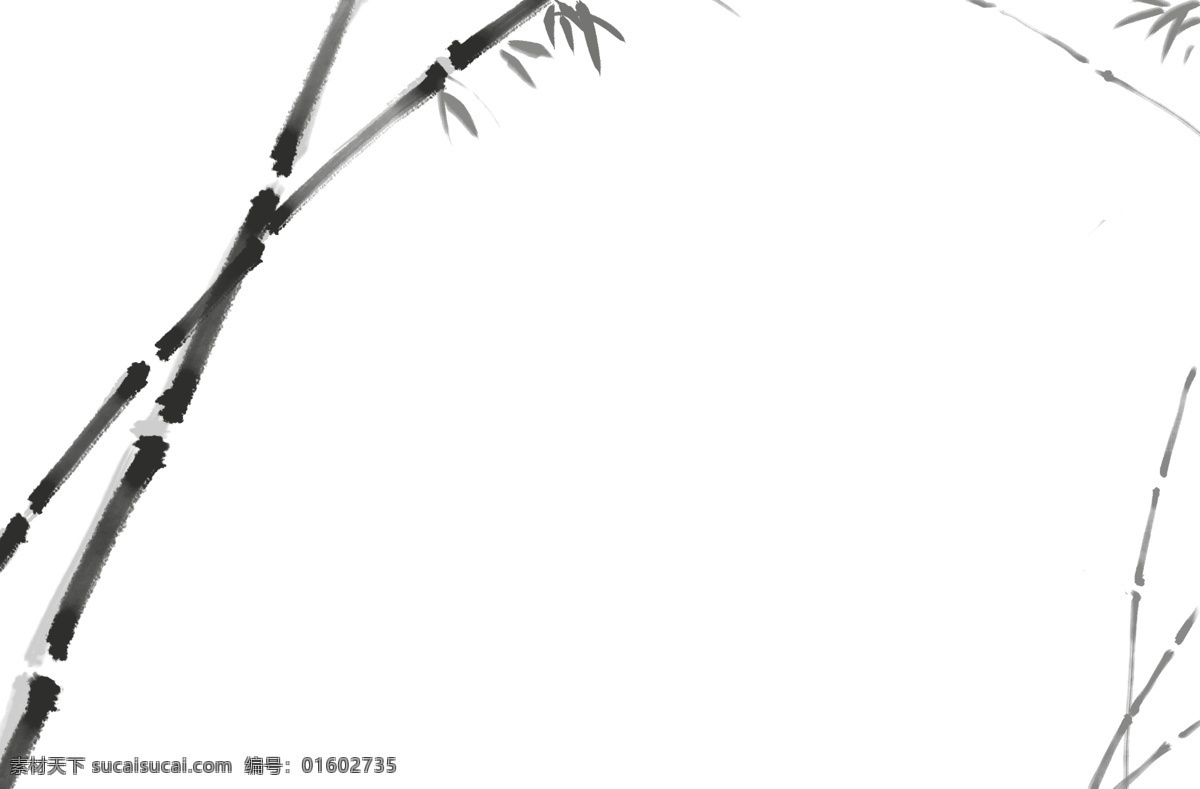 竹子 边框 纹理 水墨 风 免 扣 魏晋风流 竹子边框 水墨质感 手绘风格 明信片 可自行排版 写意 手绘 免扣