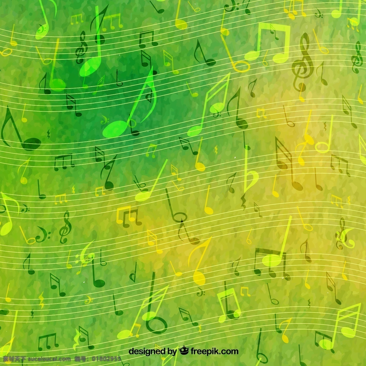 绿色 音符 背景图片 音符矢量图 音乐 五线谱 矢量 高清图片