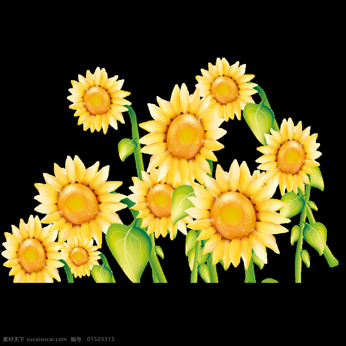 欢度 六一儿童节 花朵 多样向日葵 生动 创意 美观 鲜明