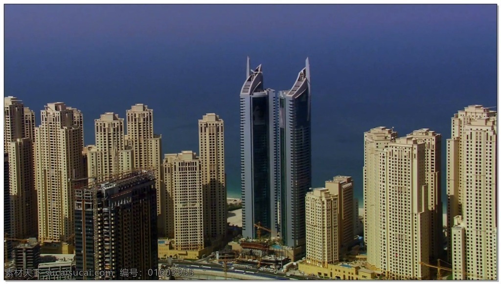 城市 高楼 景观 俯瞰 视频 楼宇 大海 视野 视频素材 动态视频素材