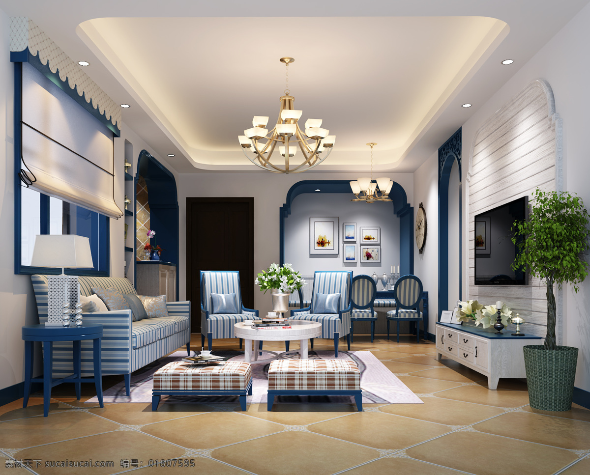 室内免费下载 地中海 环境设计 室内 室内设计 效果图 海蓝 家居装饰素材