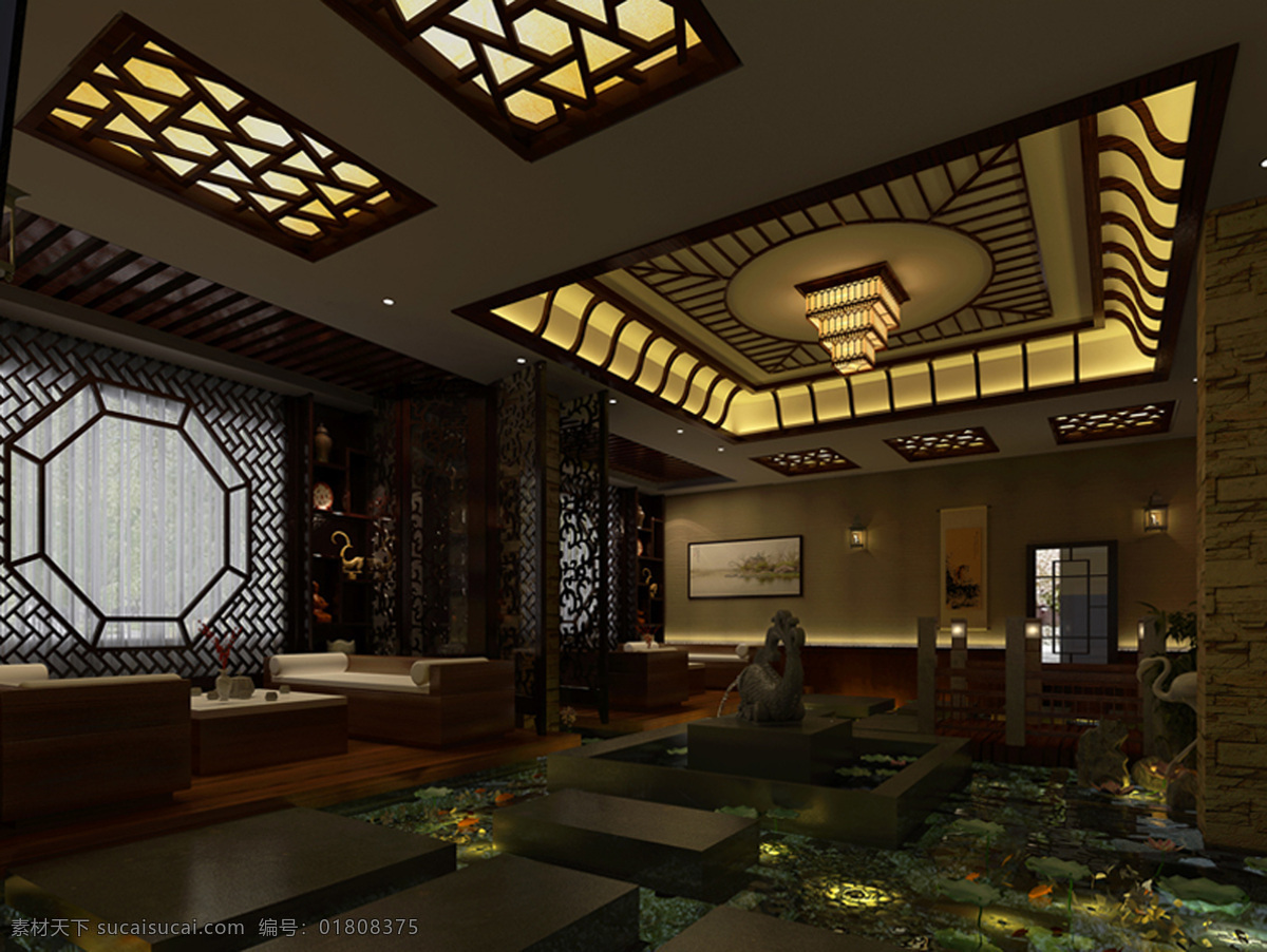 餐饮 专业设计 　 餐厅 中式 装饰素材 室内装饰用图
