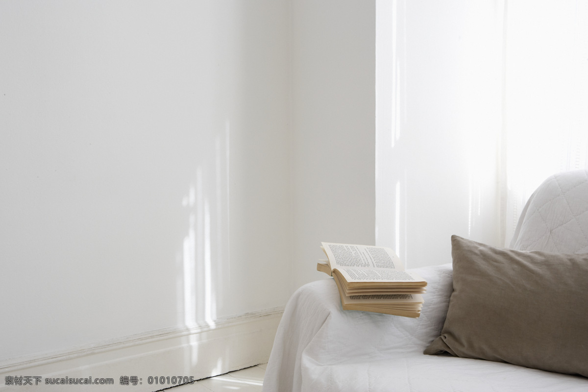 白色 格调 装饰 效果 室内 室内设计 现代风格 白色格调 客厅 高档 沙发 靠枕 书籍 阳光照射 图像 相片 照片 照相 高清大图 环境家居