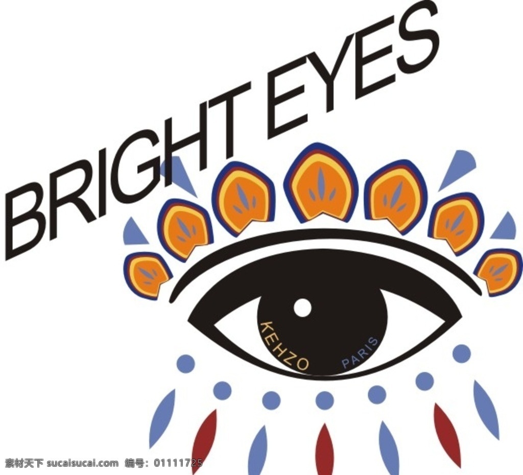 大眼睛 手绘眼睛 衣服印花眼睛 矢量眼睛 印第安花纹 标志图标 其他图标
