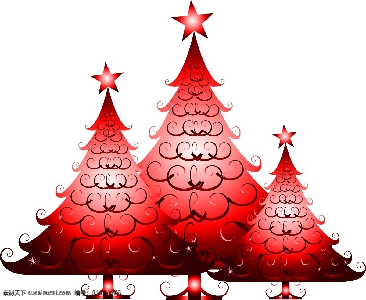 创意 圣诞 元素 圣诞树 矢量 圣诞素材 圣诞元素 红色树 创意圣诞树 树
