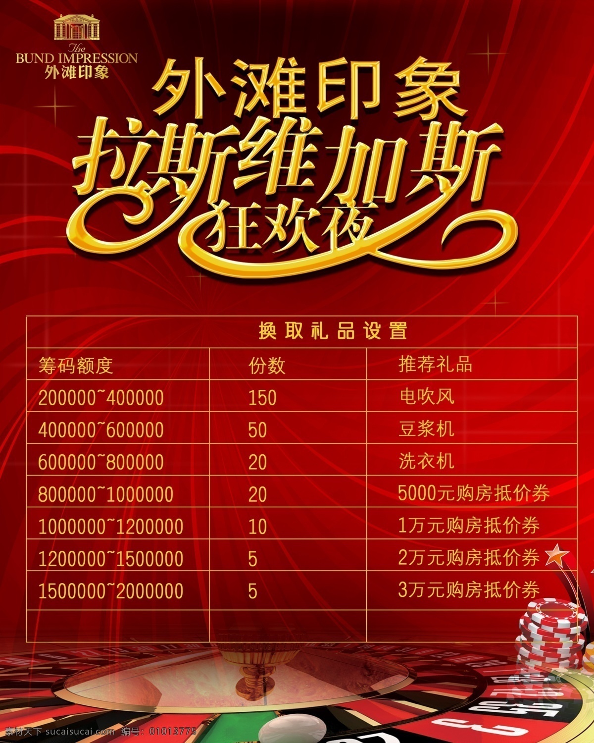拉斯维加斯 夜 字体设计 房地产 转盘 礼物 筹码 赌 赌博 红色背景 射线 德州扑克 梭哈 俄罗斯转盘 广告设计模板 源文件