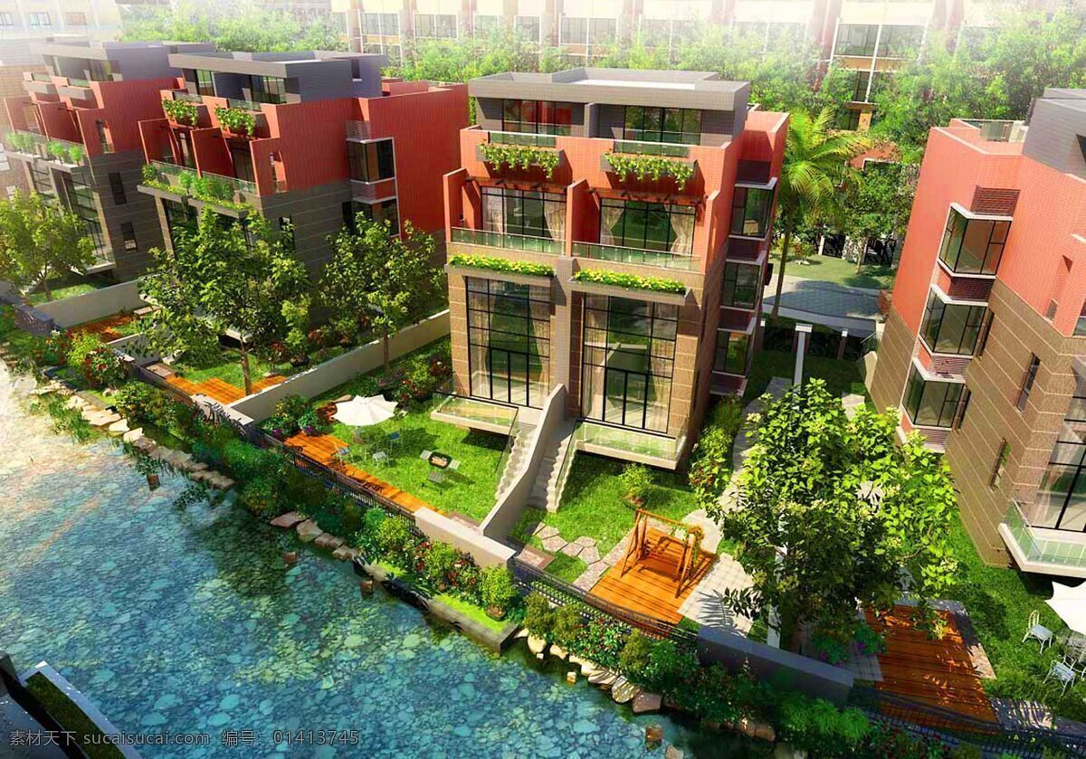 别墅 地产 房地产 豪宅 户外 环境设计 建筑 建筑设计 别墅群效果图 效果图 复式洋房 楼房 规划局 建委 住宅 建筑效果图 单体 装饰素材