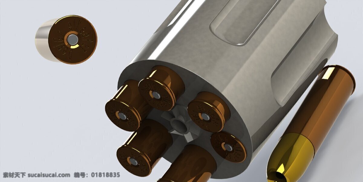 6免费下载 bullettes 桶 手枪 3d模型素材 其他3d模型