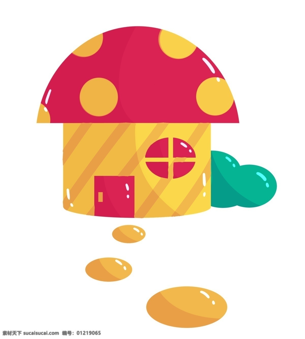 卡通蘑菇房屋 蘑菇 房屋 玩具
