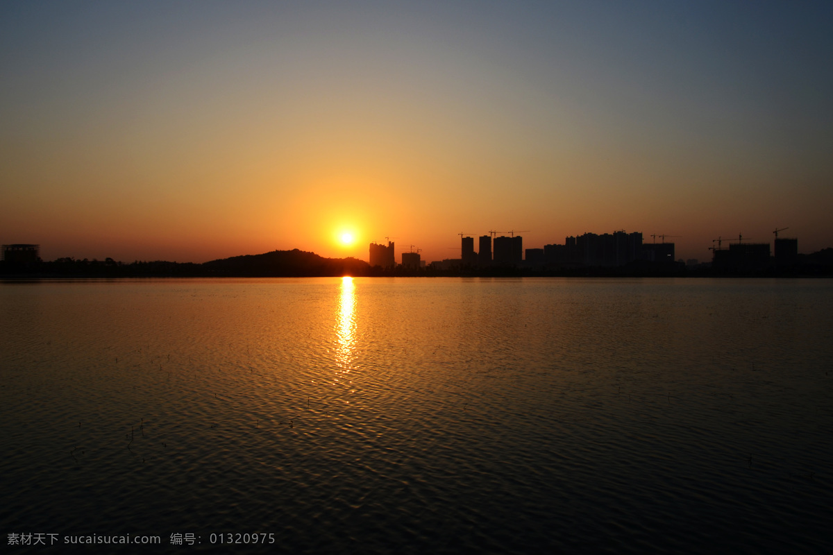 落日 梅溪 湖 城市建设 剪影 旅游摄影 水面 自然风景 落日梅溪湖 梅溪湖 psd源文件