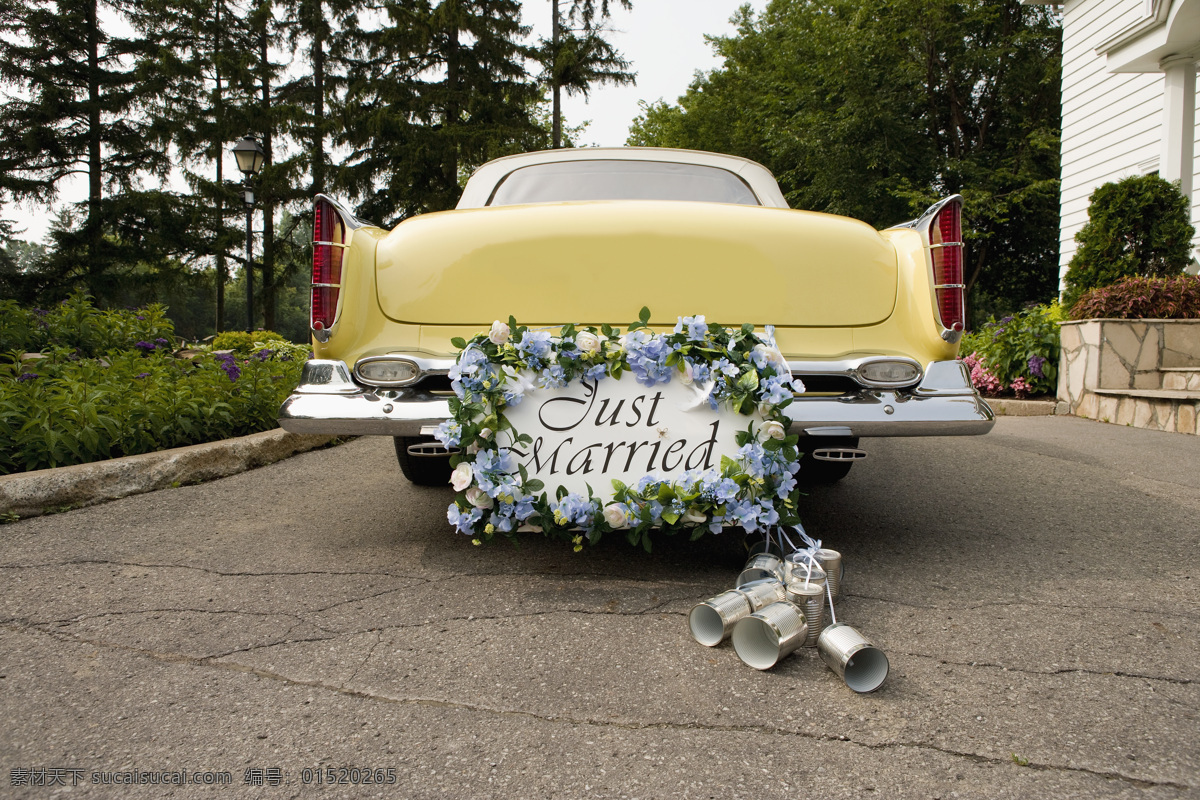 西洋 婚车 结婚 西洋婚车 婚礼 鲜花 花环 其他类别 生活百科