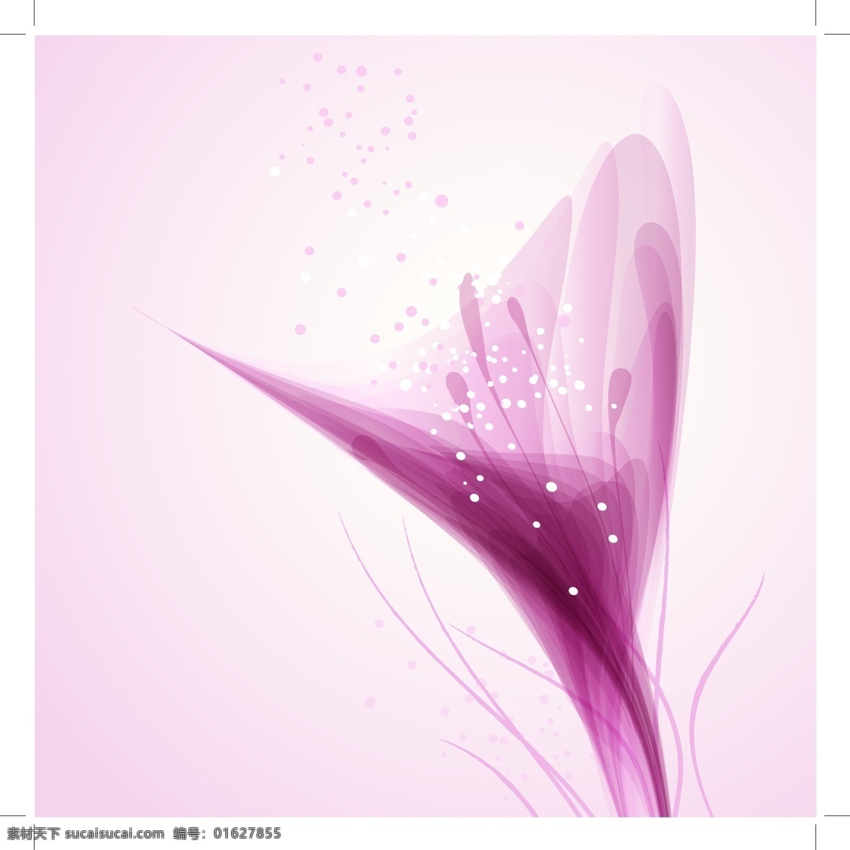 紫色 线条 花卉 矢量 矢量素材 设计素材 背景素材