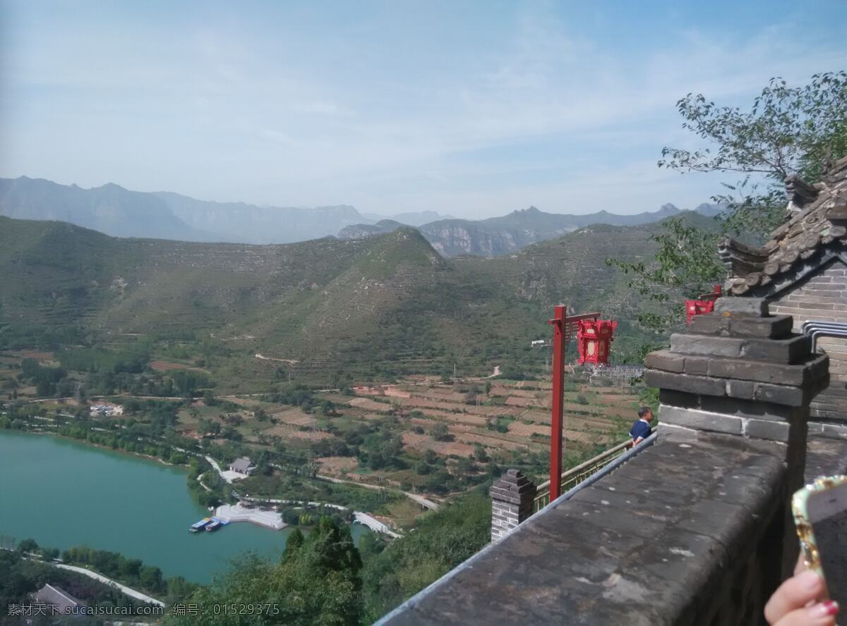 娲皇宫 风景 山水 树 天空 房屋 灯笼 旅游摄影 国内旅游