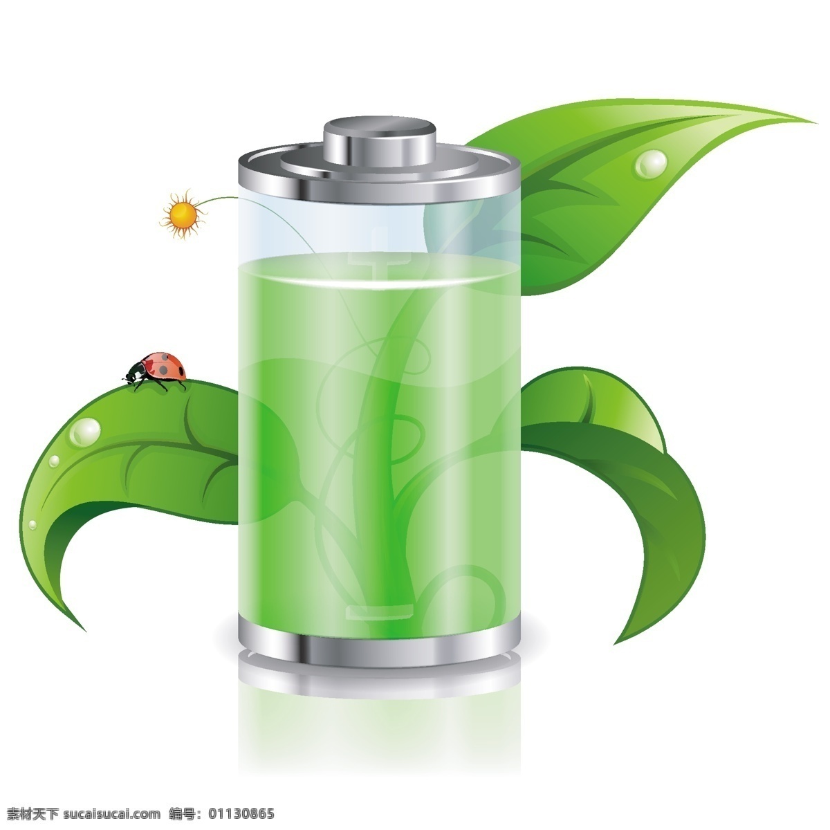 透明电池素材 电池 新能源 绿色 质感电池 透明电池 生机 生活百科 生活用品