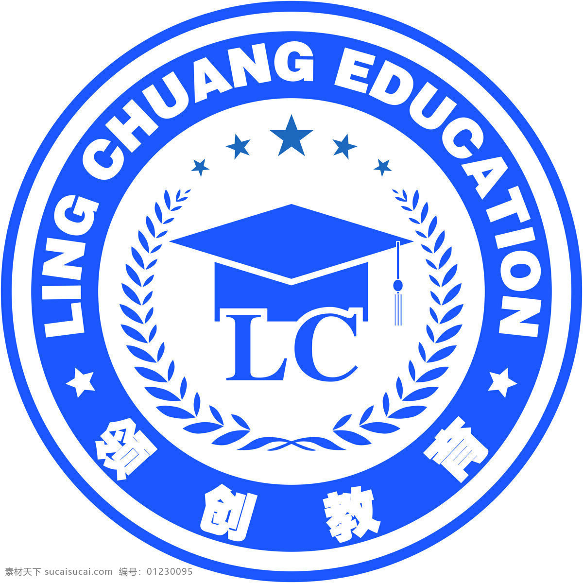 领创教育 教育 logo lc 领创 博士 学校 标志图标 企业 标志