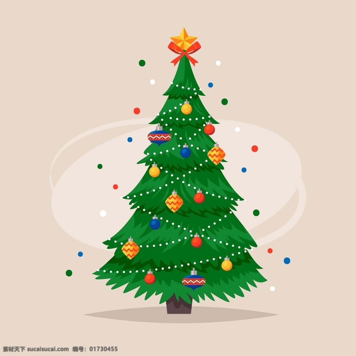 矢量 圣诞树 元素 背景 圣诞节 节日 狂欢 卡通 过节 庆祝 西方节日 假期 扁平