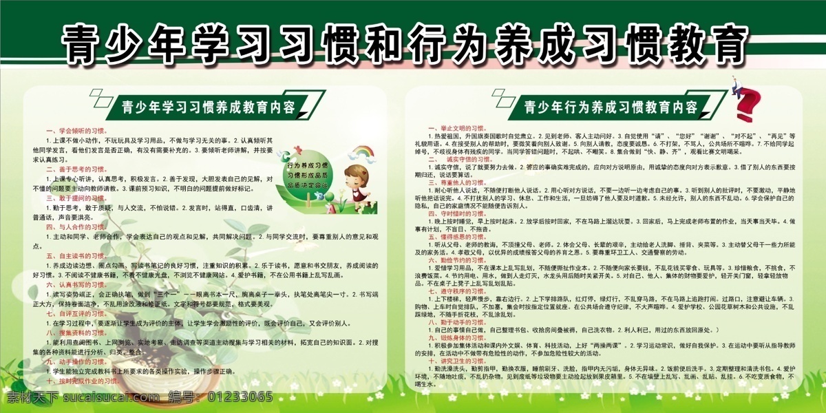 青少年 学习 习惯 行为 养成 学习习惯 行为养成习惯 青少年教育 学校展板 学生教育 养成教育 学习教育 分层
