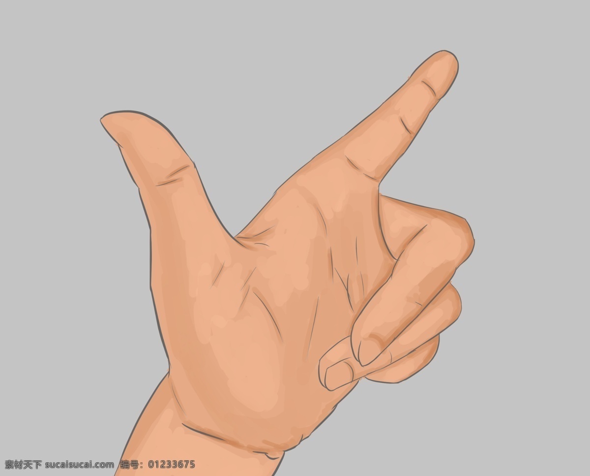 八字 手势 卡通 插画 八字的手势 卡通插画 手指插画 手势插画 招式 比划手势 哑语 漂亮的手势