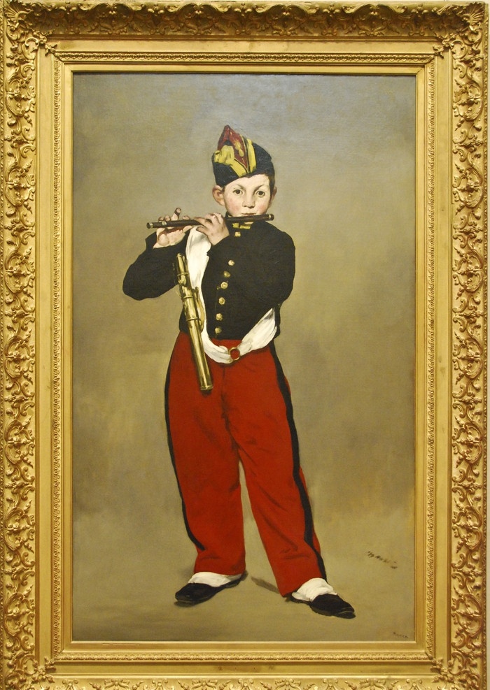 吹短笛的男孩 爱德华 马 奈 油画 世界名画 巴黎 奥赛 博物馆 绘画书法 文化艺术