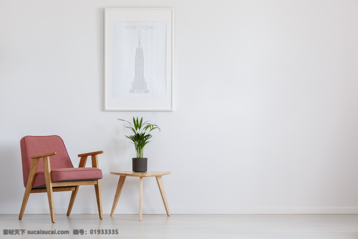 极简家居 极间 家居 沙发 休闲 桌子 相框 植物 浅色 地板 白色墙 建筑园林 室内摄影