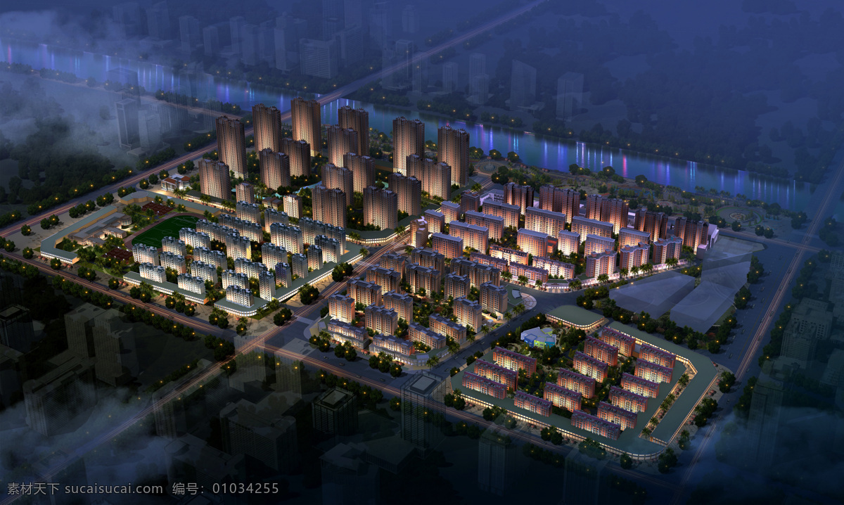 建筑 场景 亮化 3d设计 房地产 环境设计 建模 建筑设计 建筑场景亮化 新楼盘 家居装饰素材