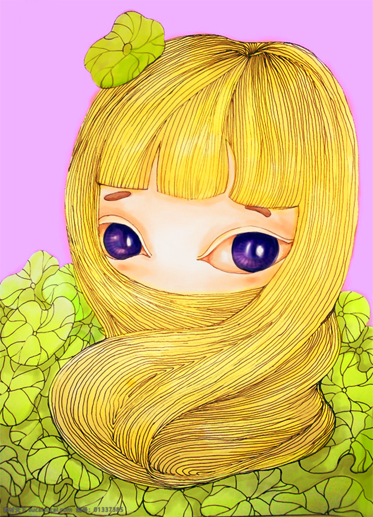 插画 插图 长发 动漫动画 动漫人物 儿童读物 儿童画 绘本 女孩 油画 卡通 装饰画 无框画 趣味 可爱 生动 艺术 杂志 手绘 人物 插画集