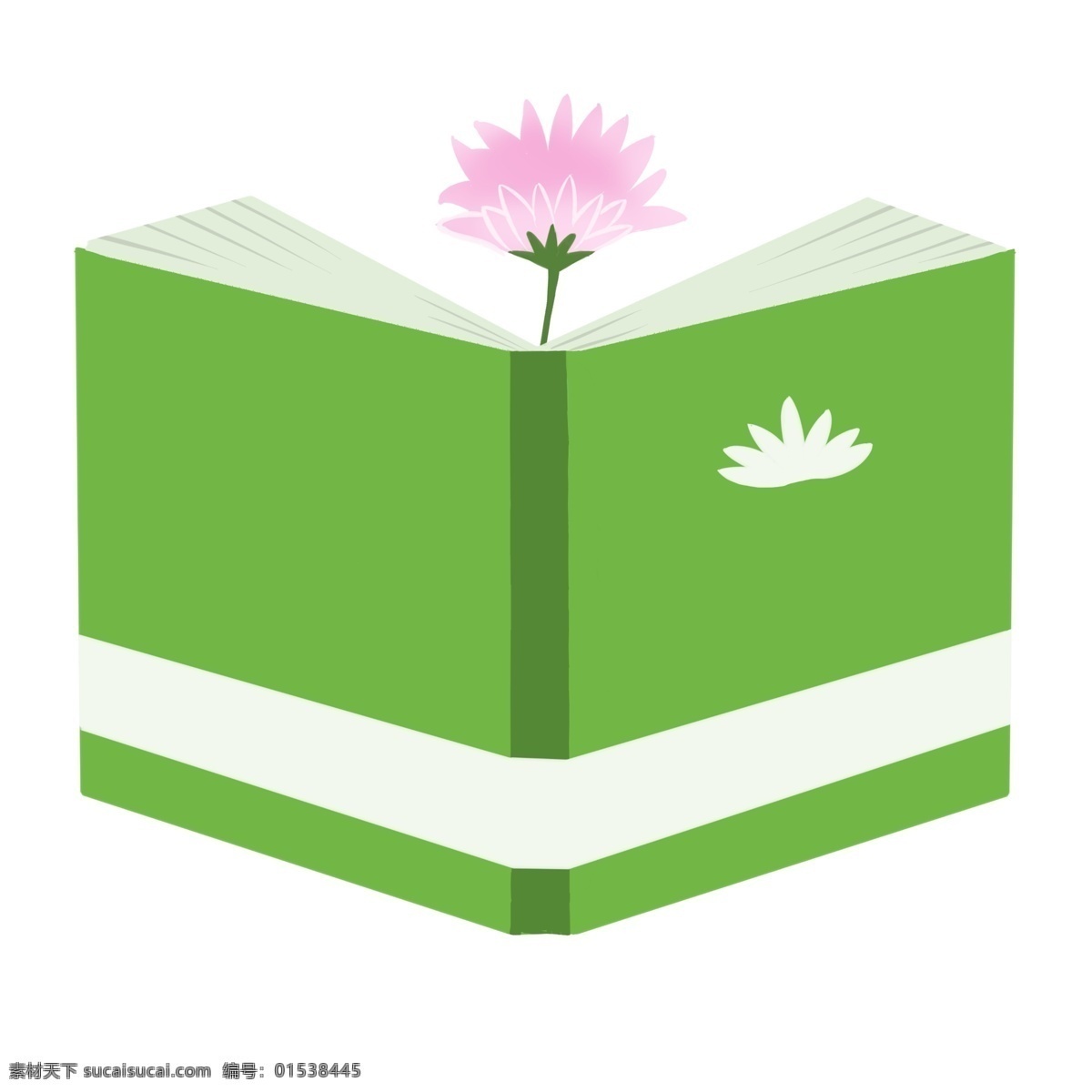 绿色卡通书籍 绿色 书籍 书本