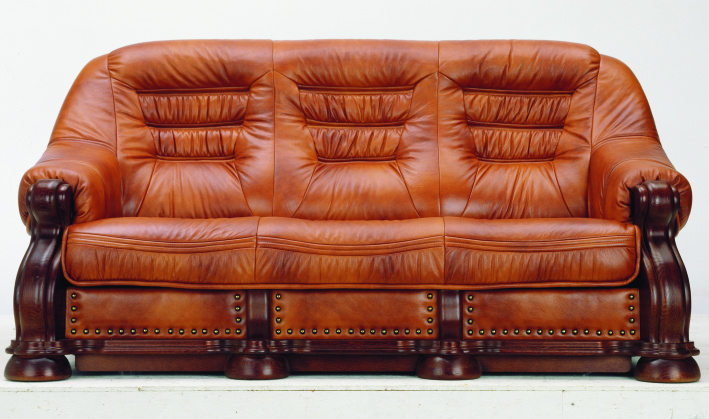 三 座 现代 棕色 真皮沙发 沙发 欧洲风格的 现代的毛皮 3d模型素材 其他3d模型