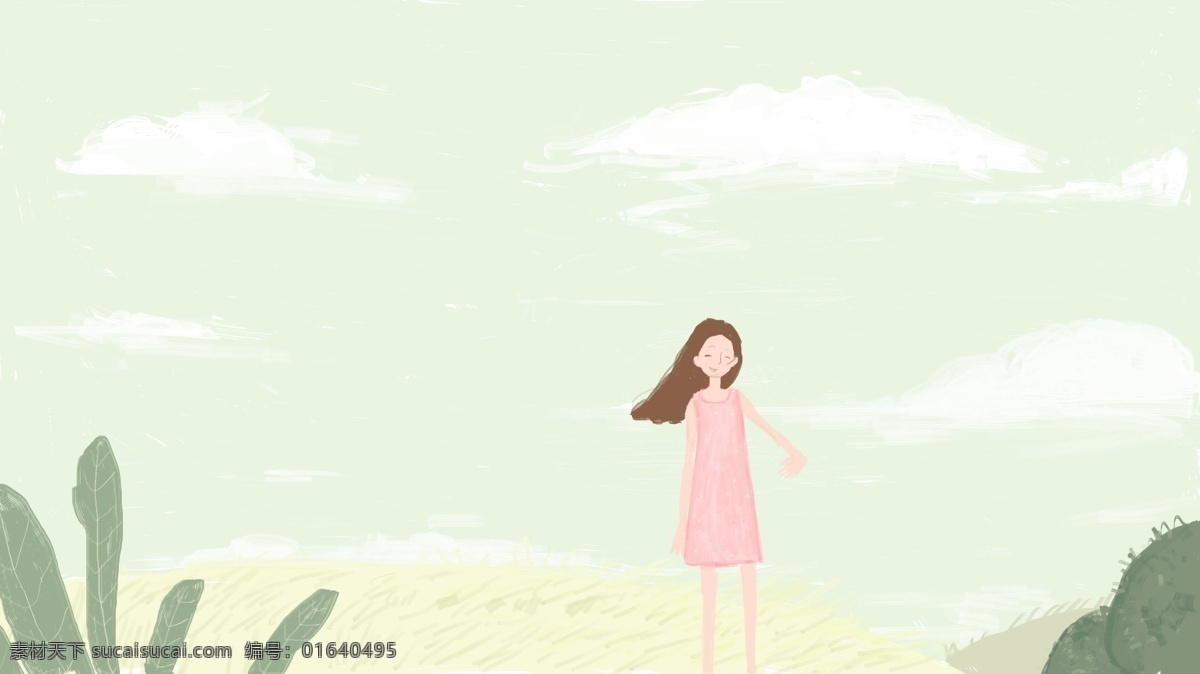 原创 小 清新 女孩 插画 小清新 小清新插画 背景 配图 壁纸 小清新女孩 小清新壁纸