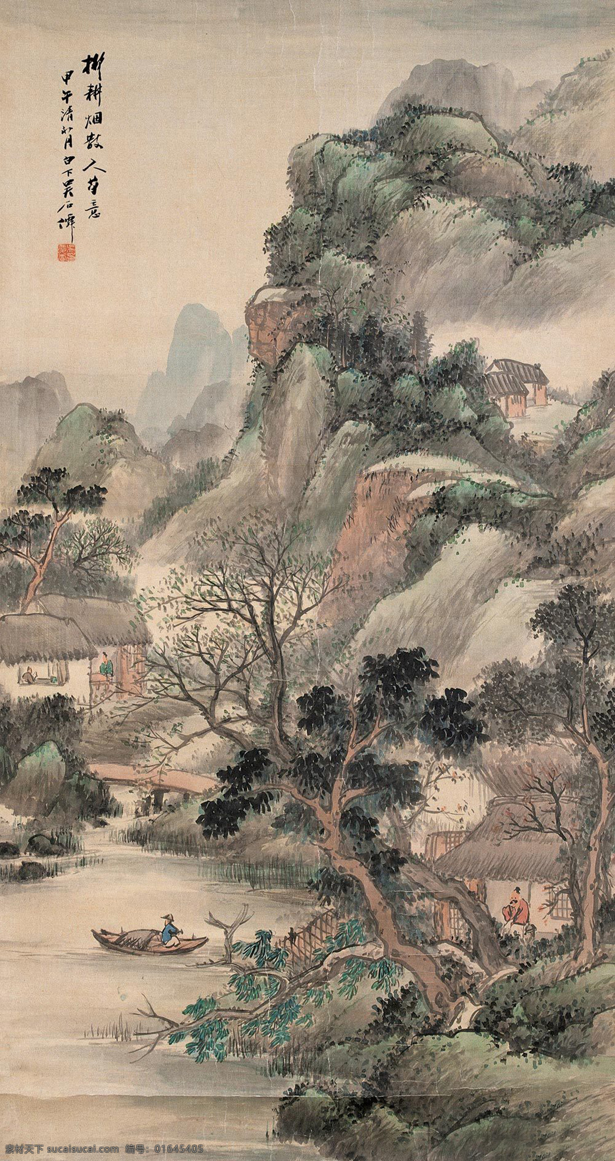 中国风 中国水墨画 水墨画 古画 古代山水画 中国元素 画国画 文化艺术 绘画书法 学国画 国画 中国画 山水风景 巨幅山水画 高清山水画 国画山水画 山水画工笔 山水画素材 美术绘画