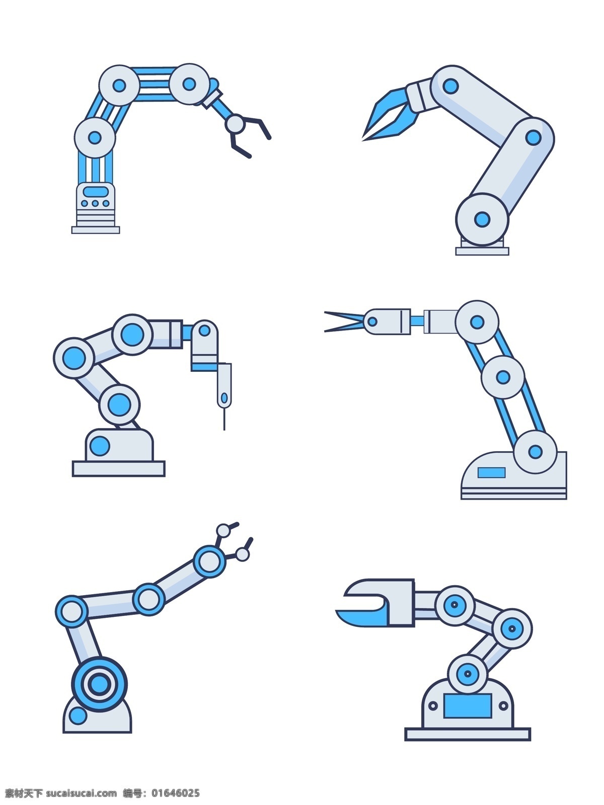 科技 机器 手臂 人工智能 蓝色 装饰 矢量 商用 机器人 手 机械 工作