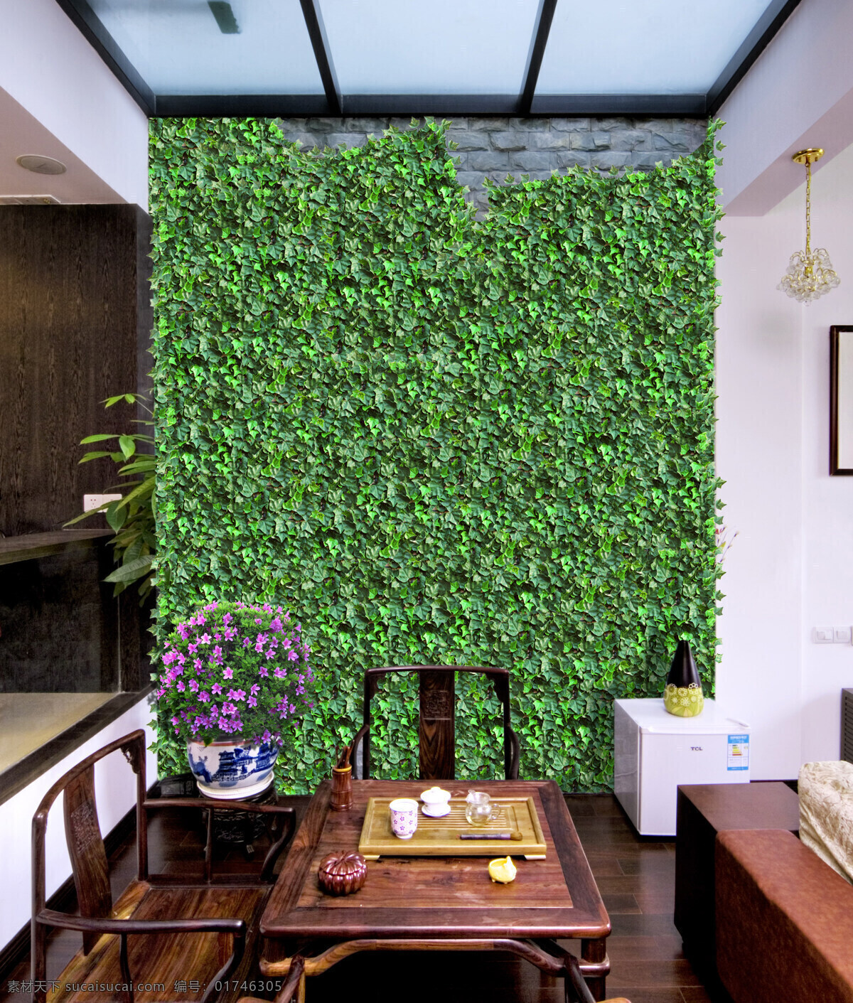 背景 墙 背景墙 餐厅 环境设计 墙面 室内设计 植物 装饰 植物背景墙 仿真植物 装饰素材