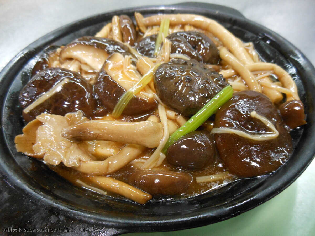 鲍汁杂菌煲 杂菌煲 野生菇 浓汤杂菌煲 香菇 茶树菇 传统美食 餐饮美食