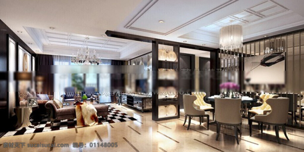 欧式 豪华 客 餐厅 3d 模型 3d模型 3d模型下载 欧式风格 室内设计 现代风格 室内家装 中式风格模型