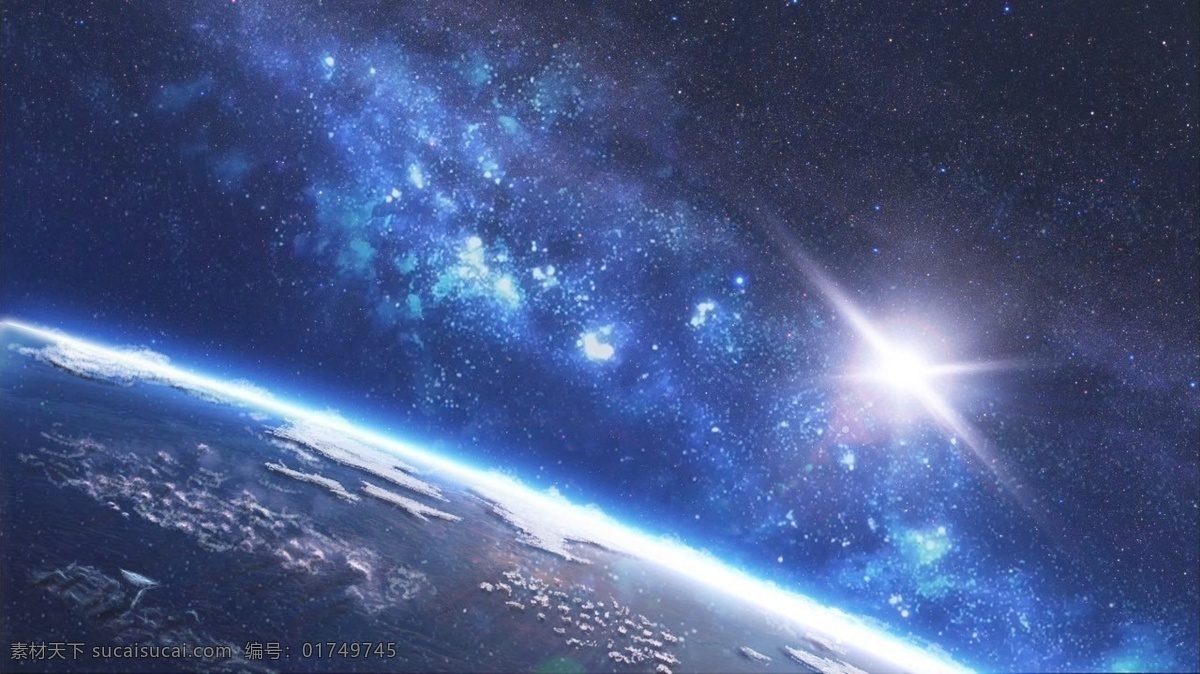 地球上空 地球 上空 表层 蓝色