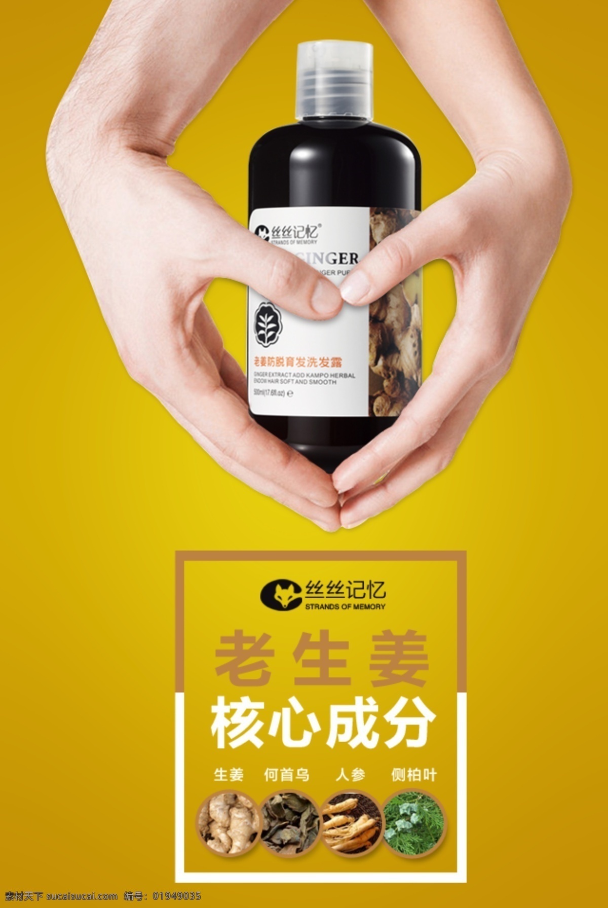 微商 洗发水海报 护发 护发海报 无硅油 防脱育发 生姜 洗发水 控油去屑止痒 老生姜 淘宝海报 天猫首页大图 淘宝界面设计 淘宝装修模板
