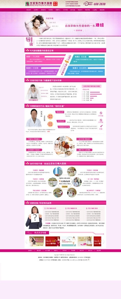 月经不调 提前 量多 量少 血块 女性健康 难念的经 中文模板 网页模板 源文件