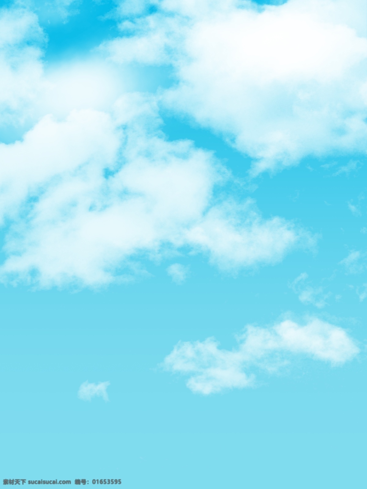 原创 手绘 蓝天 白云 云朵 背景 白天 蓝天白云 素材背景